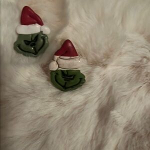 Festive Green and Red Kids Earrings